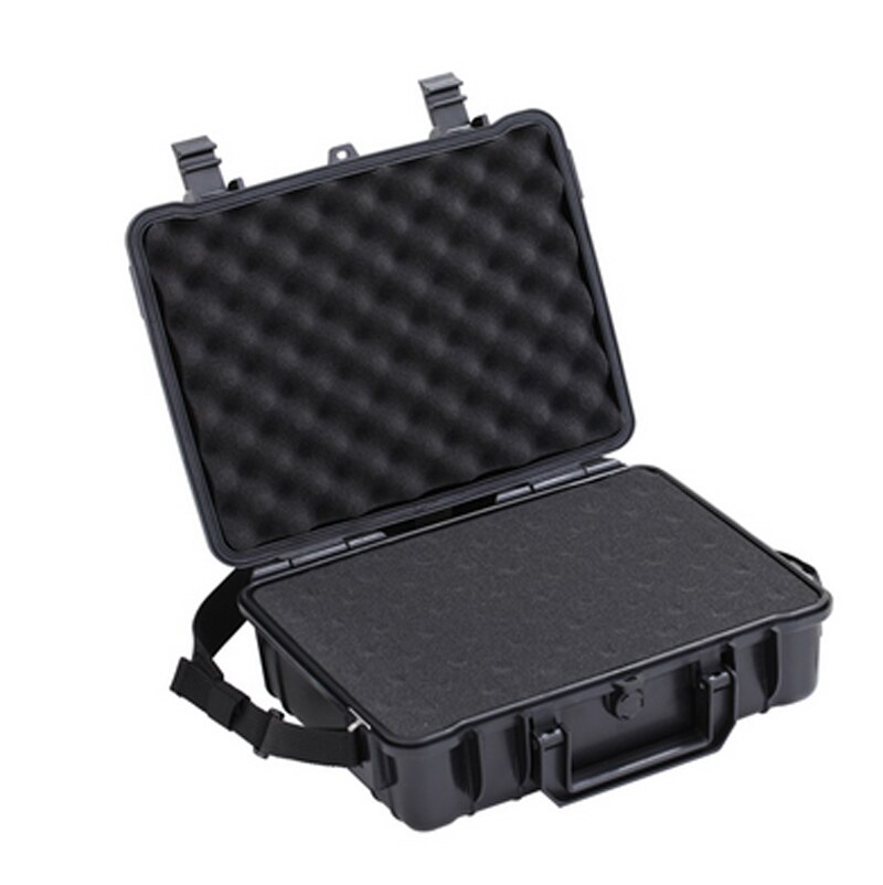 Tool case toolbox waterproof camera case with pre-cut foam Survival Portable Container Tool Carry Storage free: black with foam