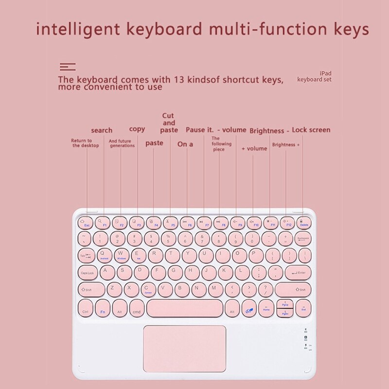Keyboard and Mouse Set, Smart Wireless Bluetooth Mouse and Keyboard for Ios and Android Phones and Tablets