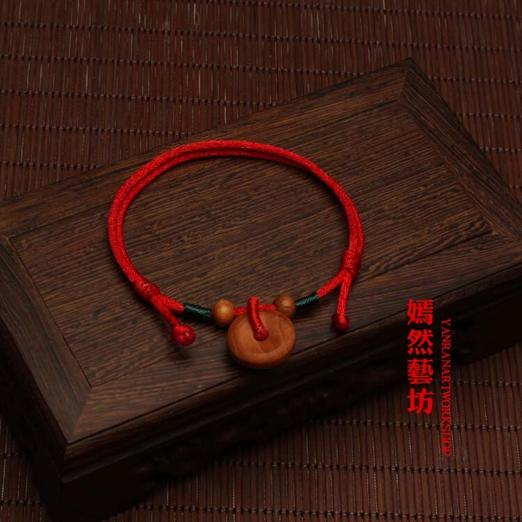 Handgemaakte baby perzik lucky gesp paar open Perzik Houten Carving Boeddhistische Gebed Bead Mala Boeddha Armband Bangle Sieraden