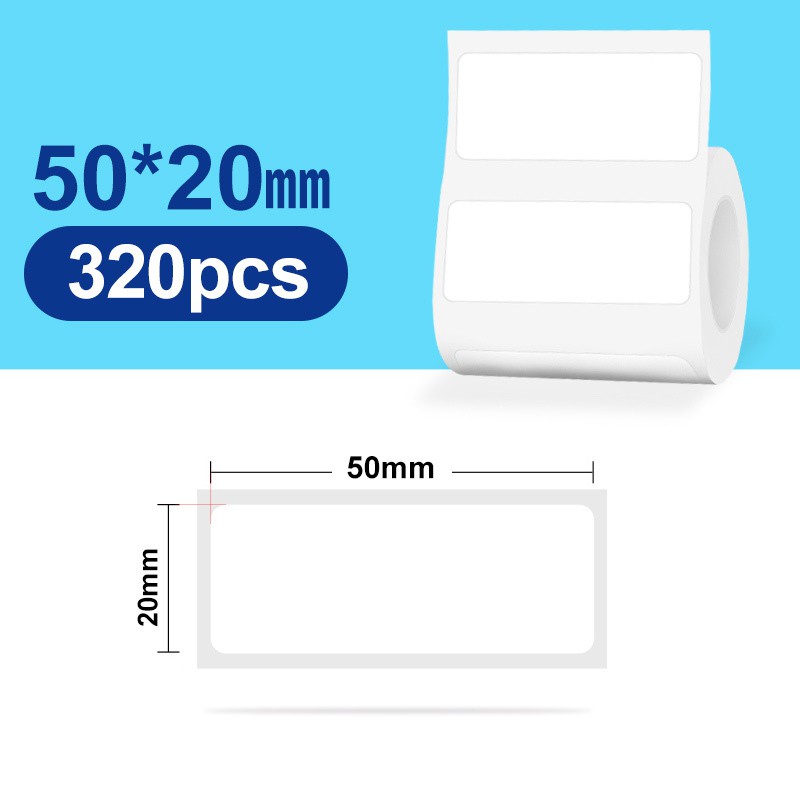 30-50mm Niimbot B21 B1 B3S imprimante étiquette papier rouleau blanc autocollant impression papiers rouleaux anti-déchirure eau résistant à l'huile adhésif