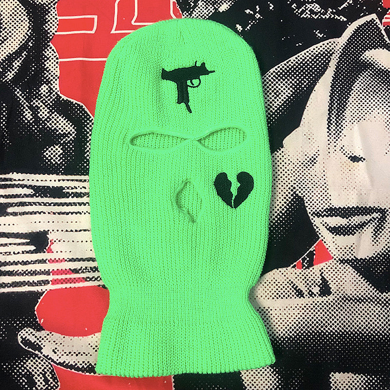 Passamontagna per casco da motociclista Bandana da uomo nera antivento moto Scooter maschera da sci a maglia calda cappello invernale copricapo sciarpa maschera: green