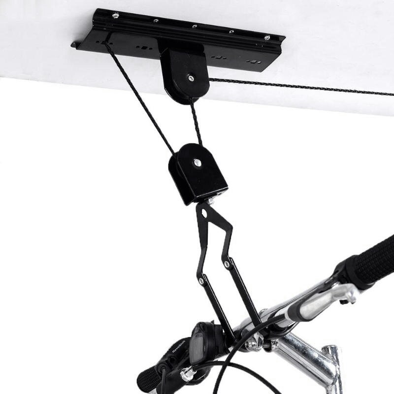 Ceiling-Mounted Bike Lift Hoist Garage Mountain Bicycle Hoist 45Lb Capacity