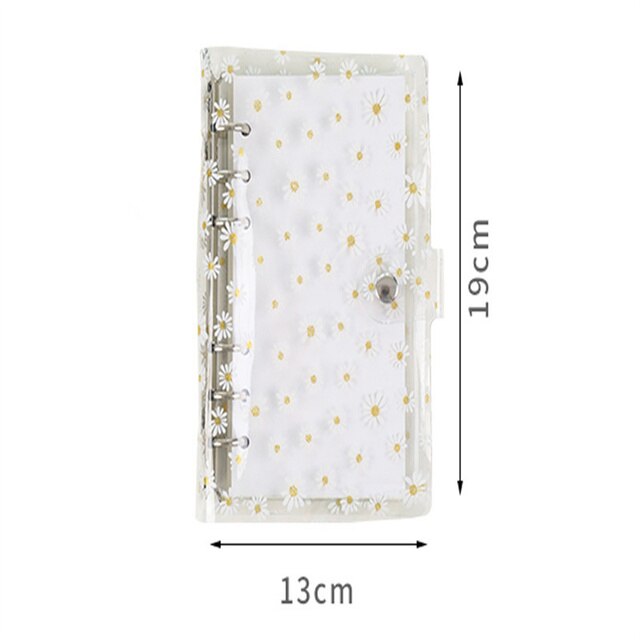 Schattige Daisy Notebook Cover A6 A7 Transparante 6 Ringen Bindmiddel Bestandsmap Diy Notebook Pvc Shell School Kantoorbenodigdheden: A6