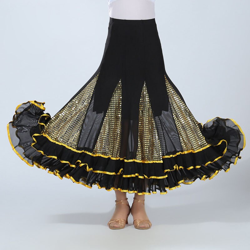 National Standard Dance Waltz Square Dancing Skirt Performance Modern Flamengo Ballet Ballroom Costumes