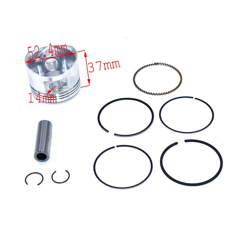 Kit de pistón de 52,4mm y 125CC, piezas del motor, pasador de anillo de pistón para Lifan S125 LF Dirt Pit Bike, motocicleta