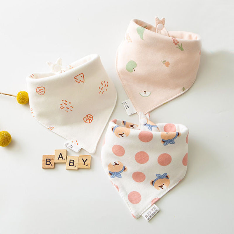 3Pcs Slabbers 100% Biologisch Katoen Slabbetjes Driehoek Burp Doek Cartoon Speeksel Handdoek Babyvoeding Slabbetjes Zachte Absorberende Jongens meisje Slabbetjes: SK30010