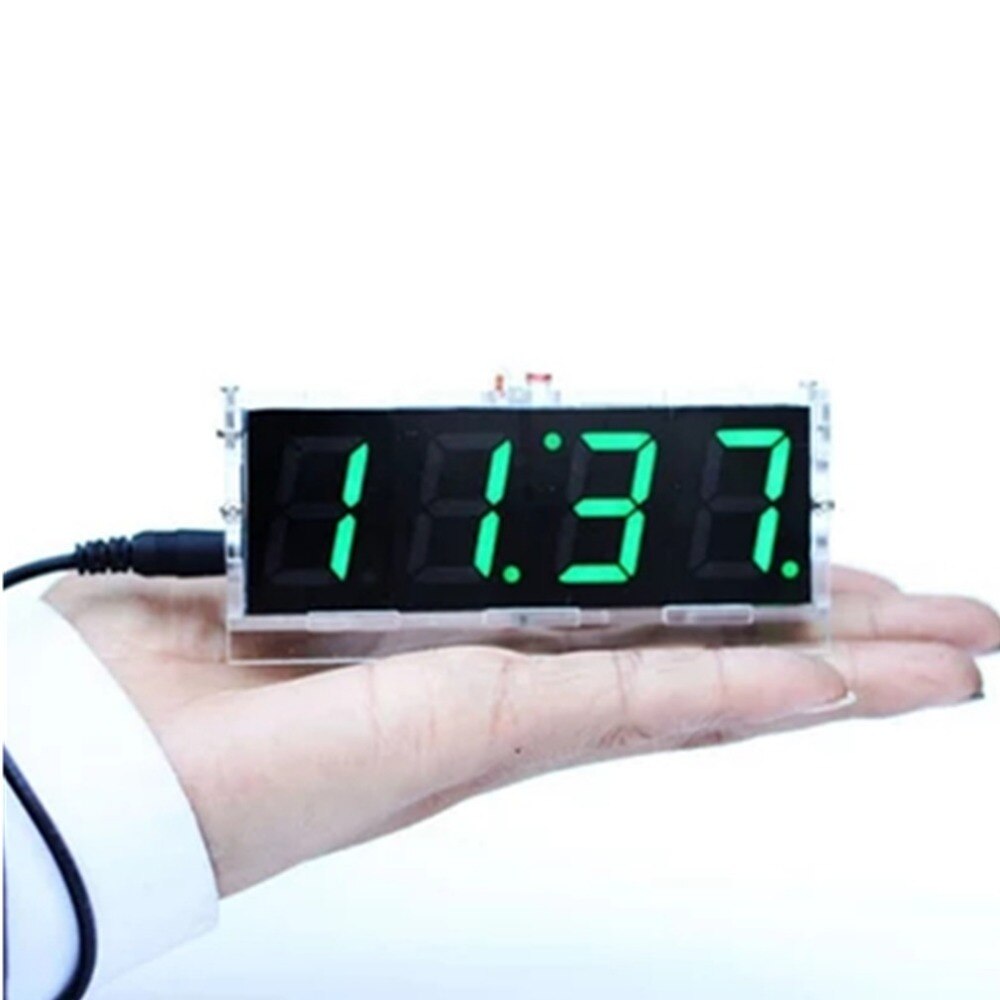 DIY SCM digital clock suite relating to 1 inch LED digital tube electronic clock DIY parts with the shell