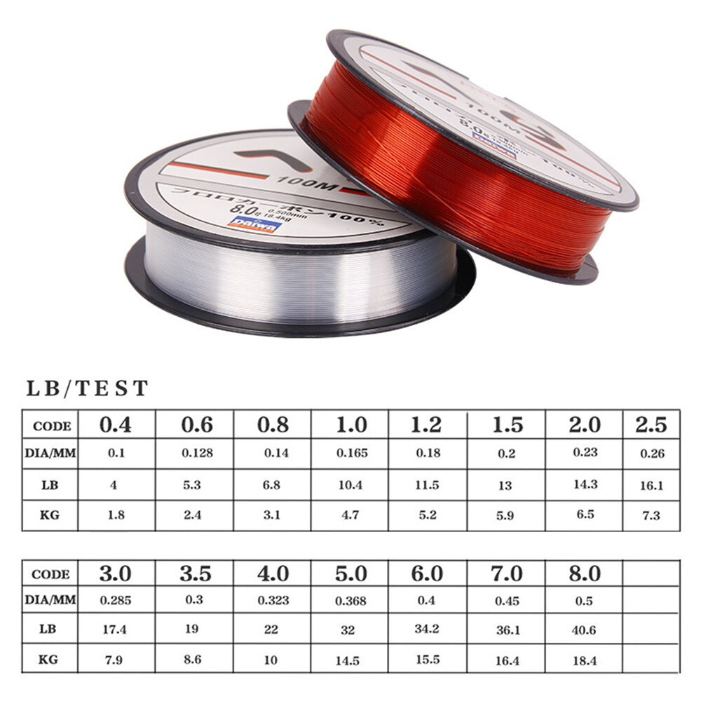 100m Mainline Monofilament Nylon Fishing Line Bass Carp Fishing Accessories Japan Material Fishing Line