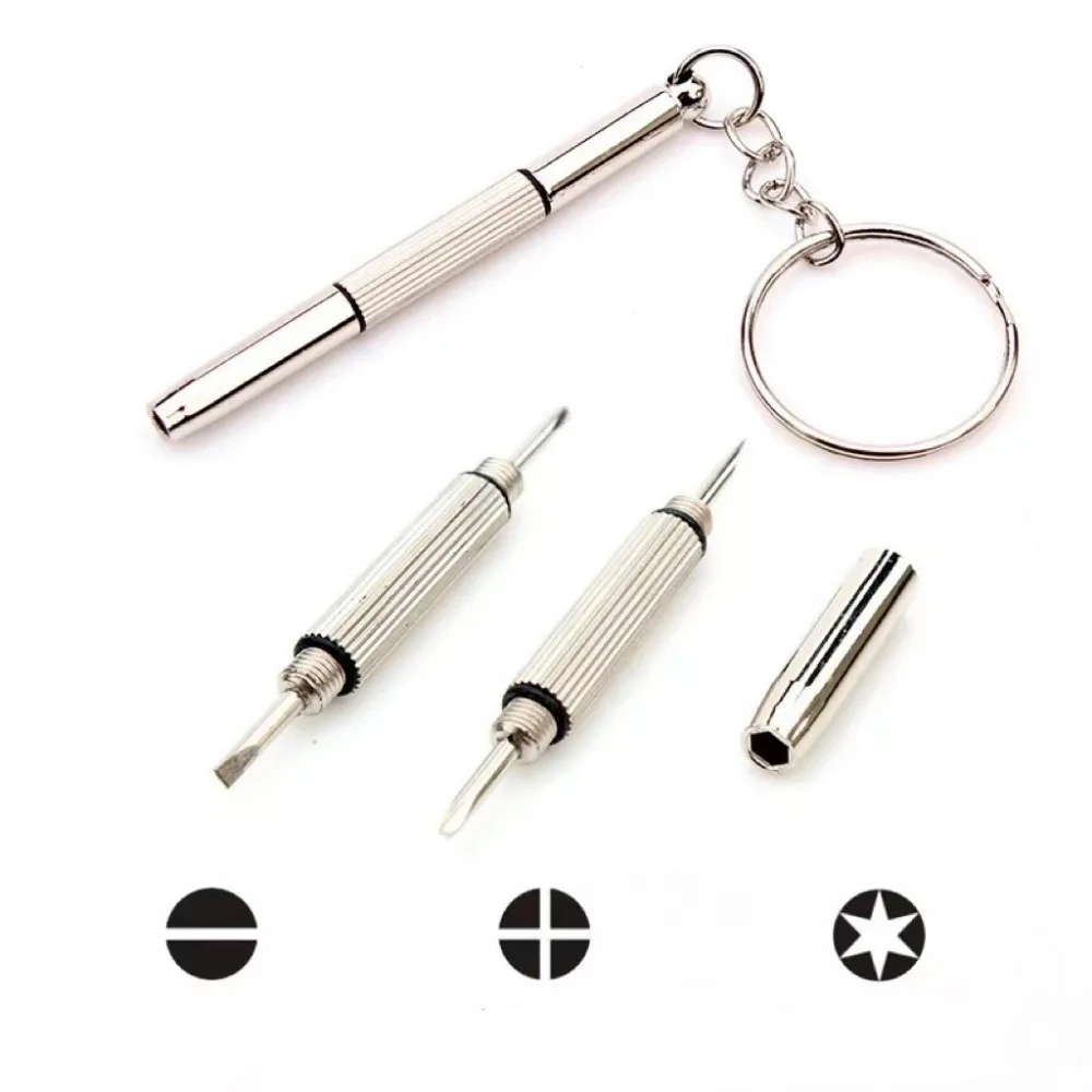 Stahl Brillen Schraubendreher Brillen Schraubendreher Uhr Reparatur Kit mit Schlüsselbund Tragbare Hand Werkzeuge Präzision Schraubendreher Werkzeuge