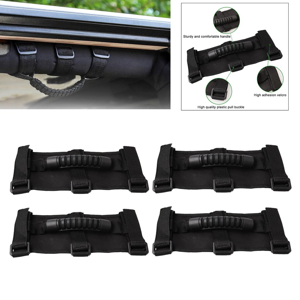 4x Roll Bar Grab Handles Fit for Jeep Wrangler YJ TJ JK JL Gladiator JT