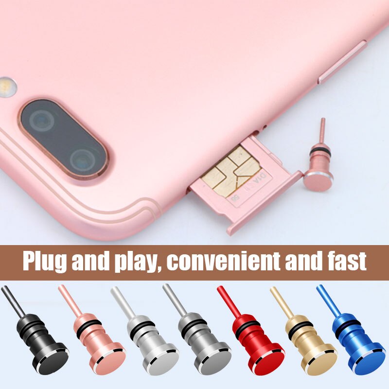 3.5mm Earphone Dust Plug Jack Interface Antidust Mobile Phone Card Retrieve Card Pin JR Deals