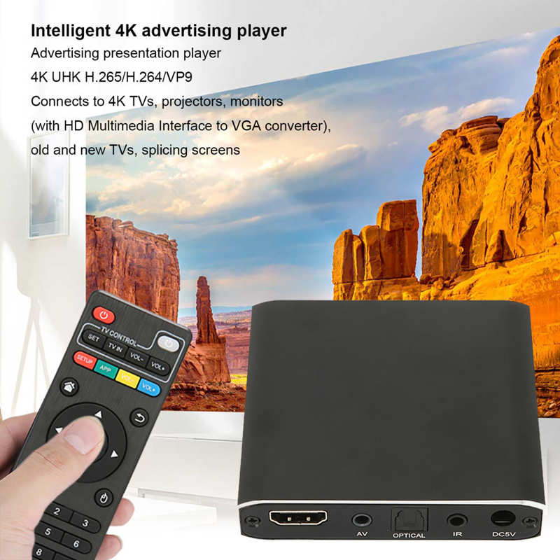 Jedx‑ MP029 Hd Multimedia Interface Media Player Multifunctionele 4K Mediaspeler Voor 4K Tv Projector Monitor 100-240V