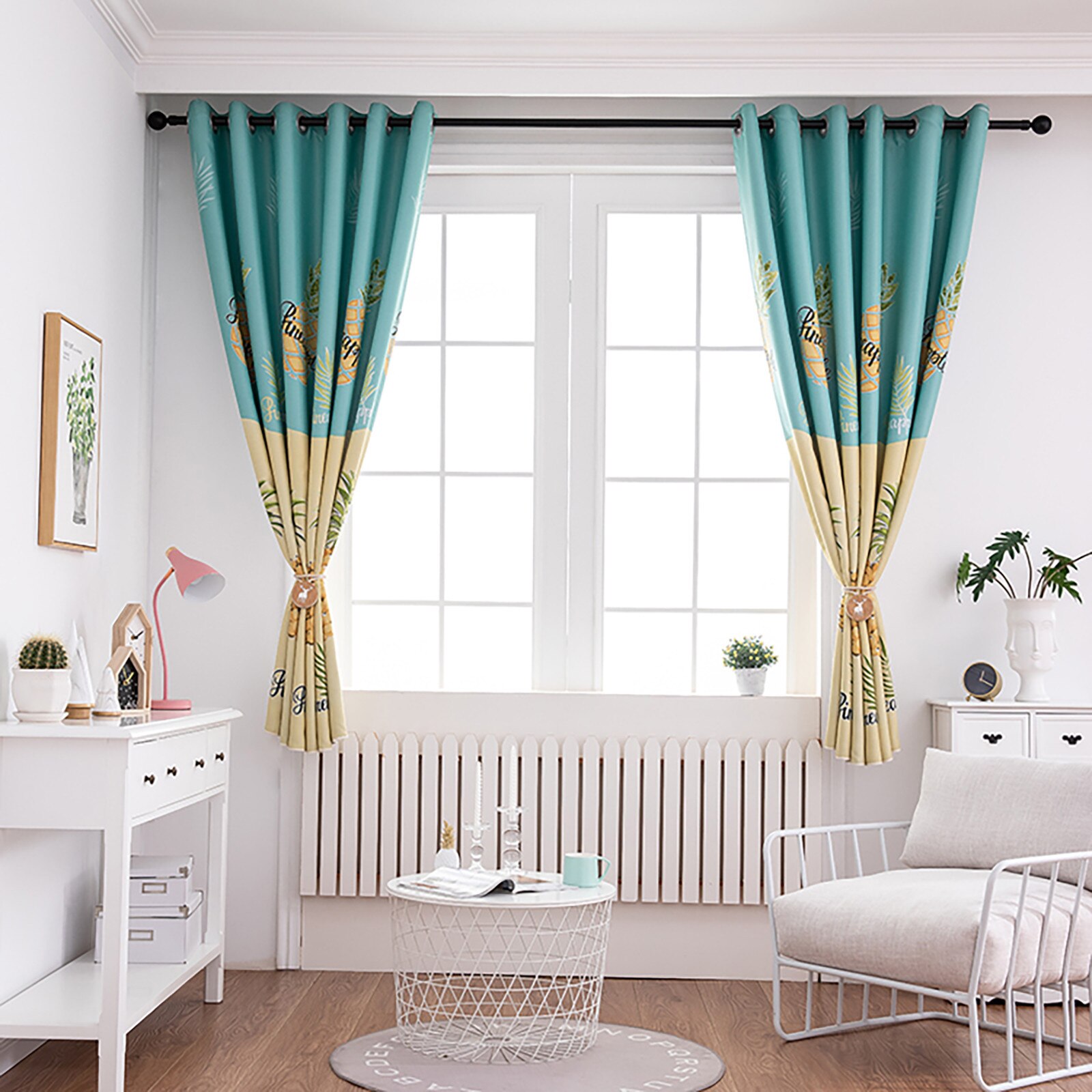 European Style Luxury Drapes Modern Polyester Window Curtains Luxury Semi Blackout Panel Living Room Drapery