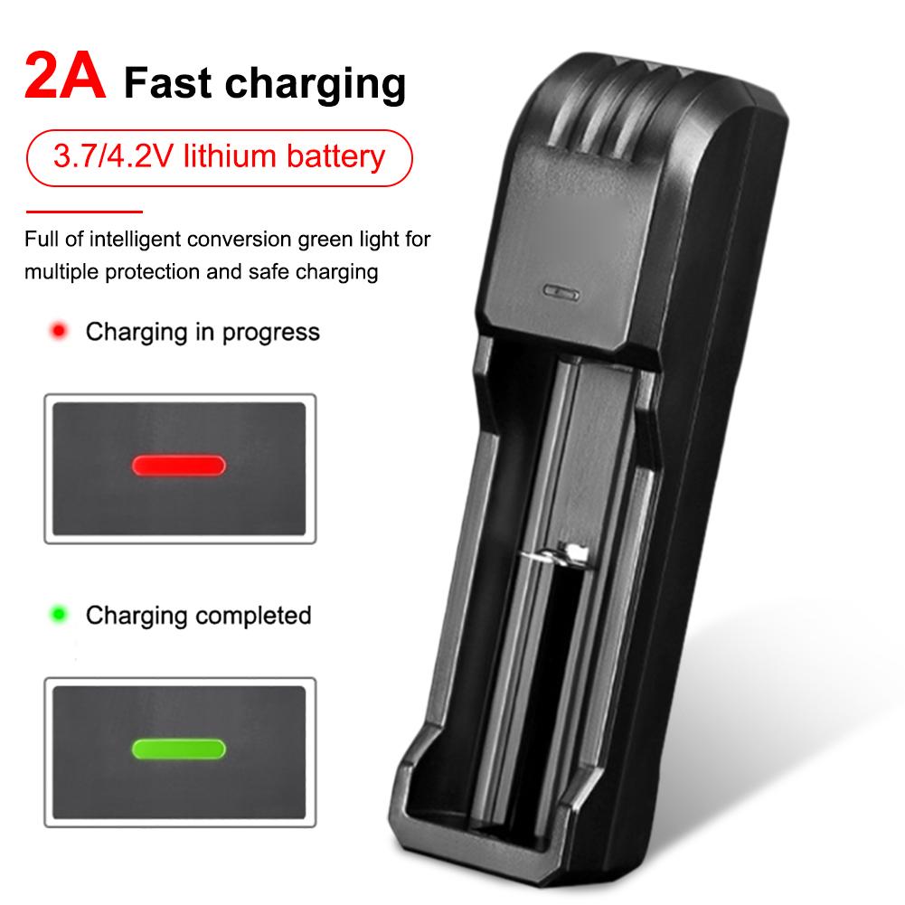 USB Einzigen Slot Lithium-Batterie Ladegerät 26650 18650 14500 10440 16340 21700 18500 Elektrische Lithium Batterie Wiederaufladbare Ladegerät