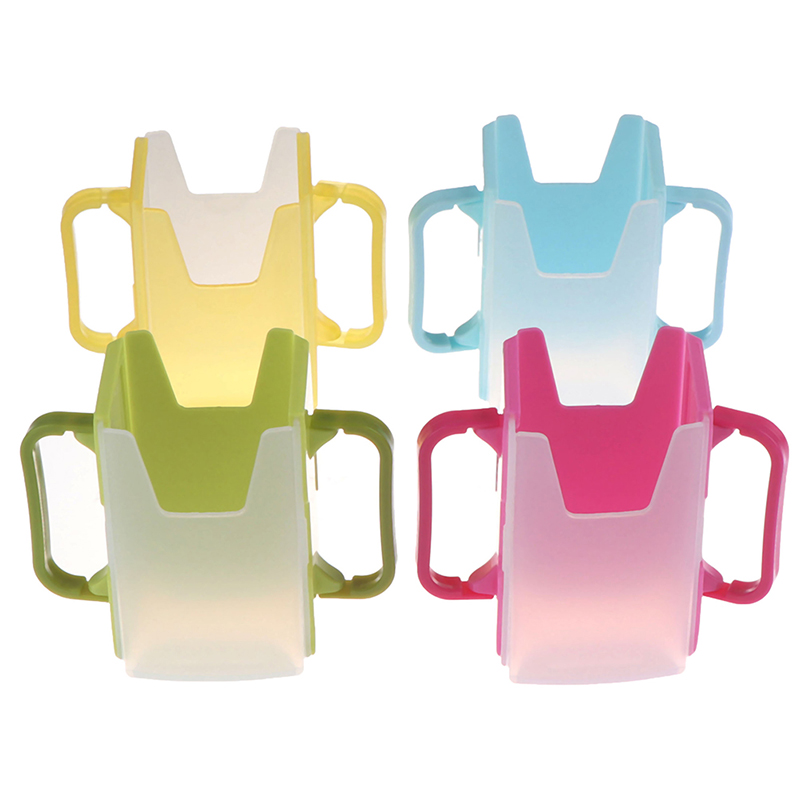 Taza para botella, porta leche, ajustable, de plástico seguro, para bebé, caja para zumo para bebé
