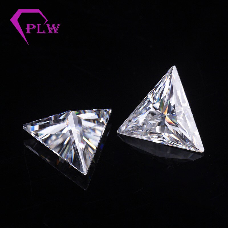 Factory price triangle moissanite 0.6ct 5.5 mm D color test positive gem for bracelet ring chain earring from Provence jewelry