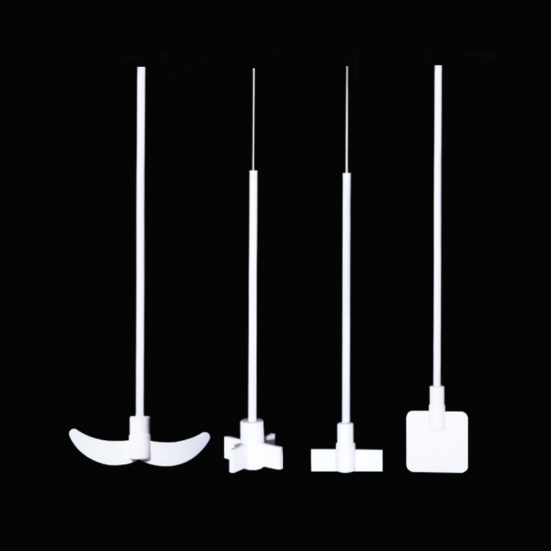 2 Stks/partij Lab Ptfe Roeren Paddle Stirrer Agerende Aalve Blade Zuur En Alkali Bestendig Moon Cross Plaat Type F4 Mengen bar