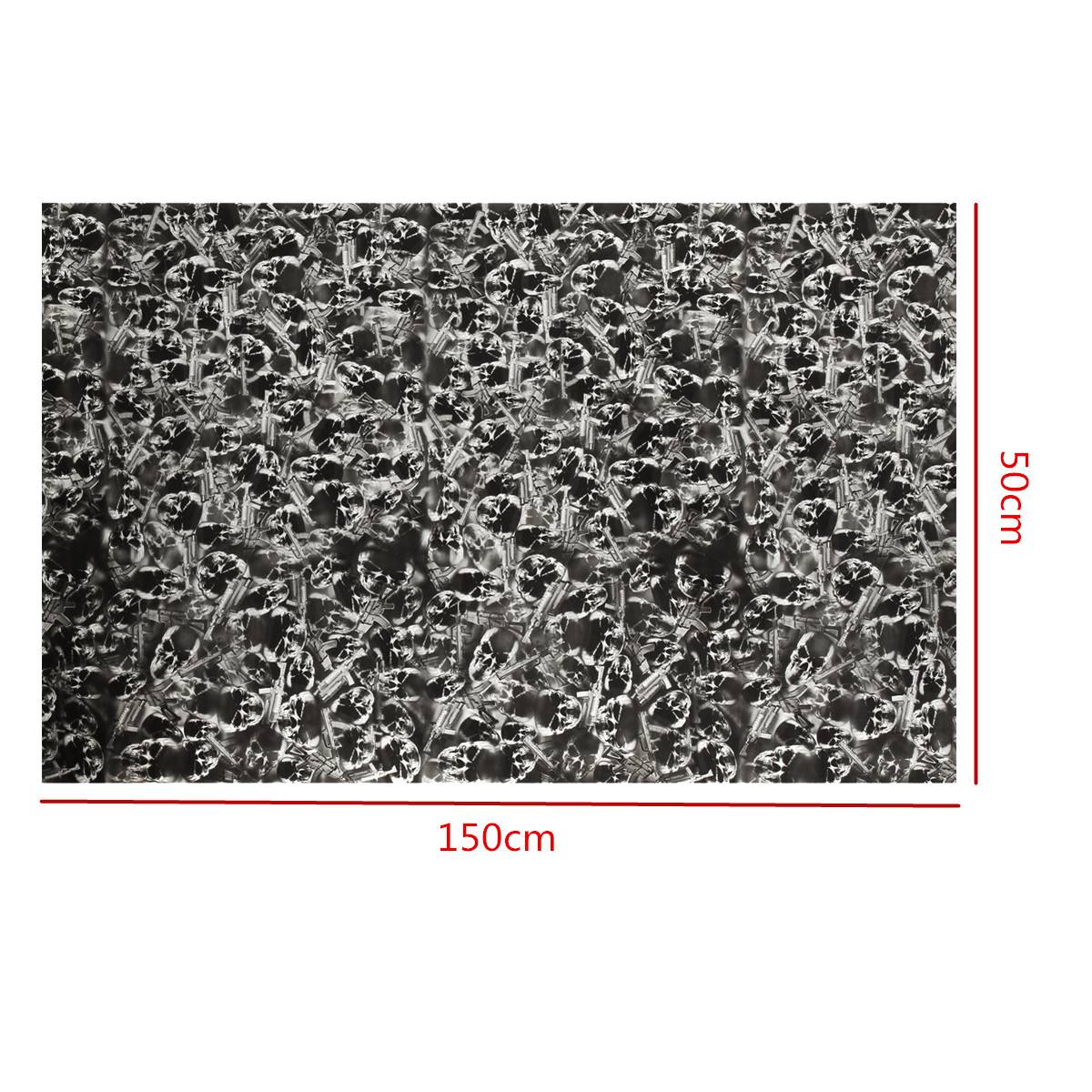 50 x 100cm svart pva hydrografisk film vannoverføringsutskrift film hydro dyppe flamme klistremerker