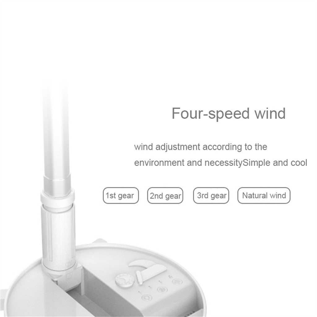 OUKITEL Mini Rechargeable Fan - Foldable, Telescopic, Humidifier, Phone Holder, Quiet Operation