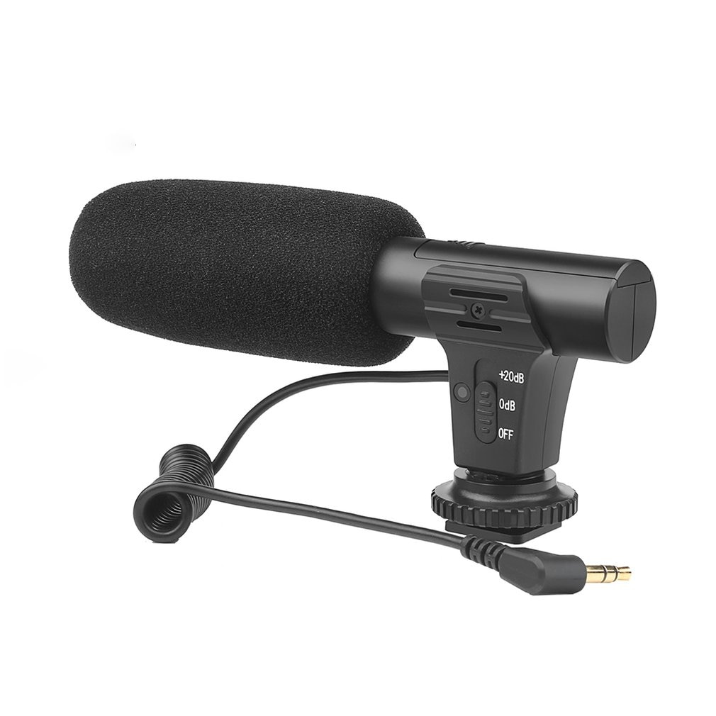 MIC-05 3.5mm Microphone SLR Camera DV Stereo Microphone For VLOG Camera Interview News Recording Microphone