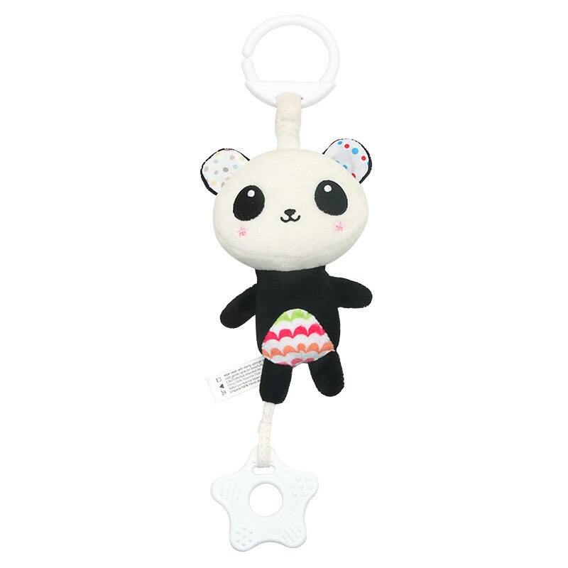 Babyspeelgoed dieren pluche baby muziek rammelaars mobiel speelgoed bel voor peuters hangende kinderwagen bed pasgeboren speelgoed 0-12 maanden: Swj 003- panda