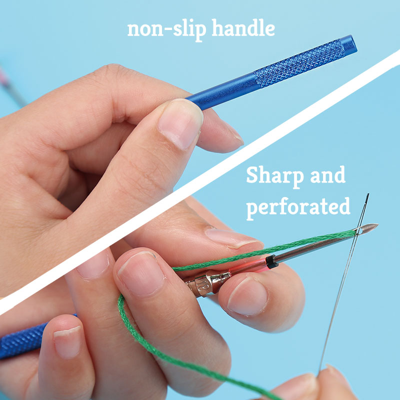 MIUSIE 18 Pcs Punch Needle Tool Punch Needle Embroidery Kits Cross Stitch Big Ripper Scissors Threader Thimble for Embroidery