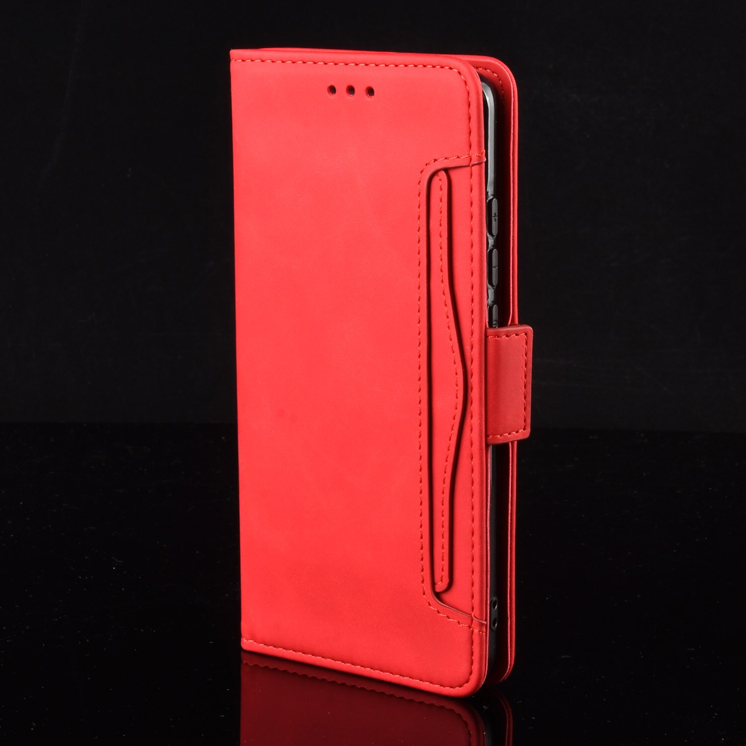 Oppo Vinden X2 Lite Wallet Case Luxe Flip Lederen Cover Voor Oppo Vinden X2 Lite Multi Card Slots Case: Red