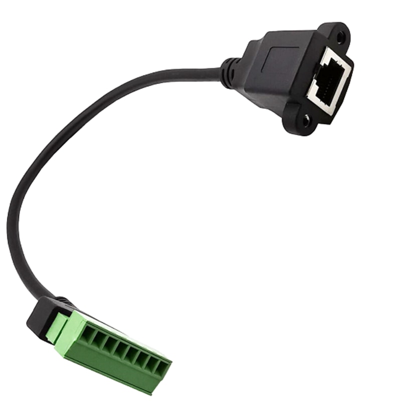 Good RJ45 Ethernet male and female TO 8-pin screw terminal converter RJ45 socket connector adapter for CCTV DVR