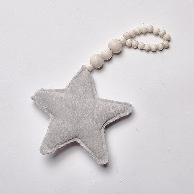 Babykamer Decoratie Baby Accessoires Kamer Baby Spullen Voor Pasgeborenen Baby Room Decor Moon Star Houten Kralen Fotografie Props: gray star