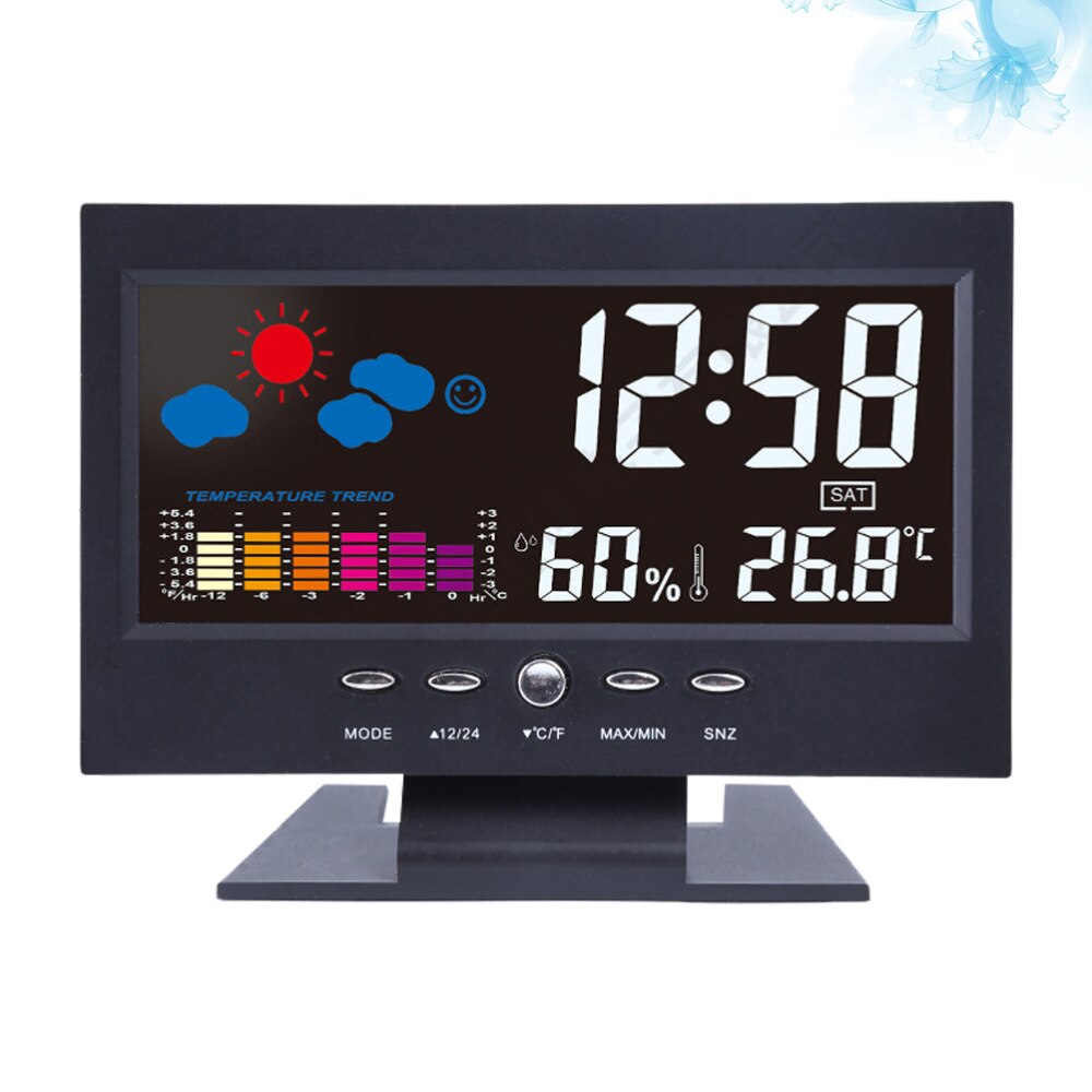 1pc wekkers met digitaal display, desktop, multifunctionele led-wekker met groot scherm, woondecoratie