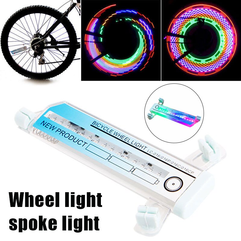 2 Feux De Roue LED étanches Multicolores Pour Vélo - 32 Modes, Capteur De Mouvement, Piles Incluses