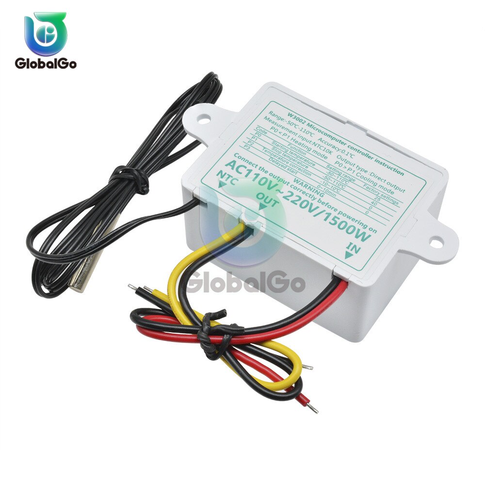 10 stuks/partij 12v 24v 220v w3002 digitale led temperatuurregelaar 10a thermostaatregelaar  w3002
