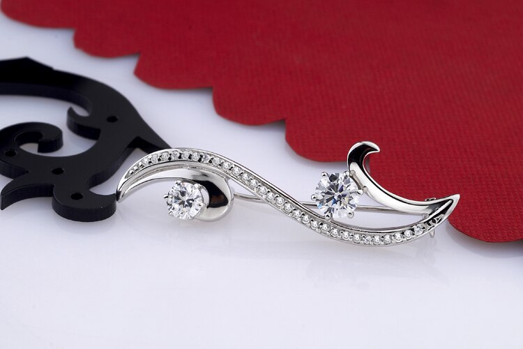 Broche de plata de ley 925 de para mujer, broches