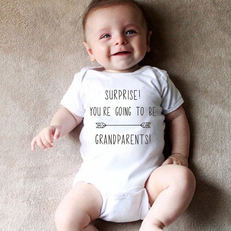 U gaat Worden Grootouders Grappige Brief Afdrukken Baby Onesie Zwangerschap Aankondiging Onesie Kleding Baby Jongens Meisjes Bodysuit