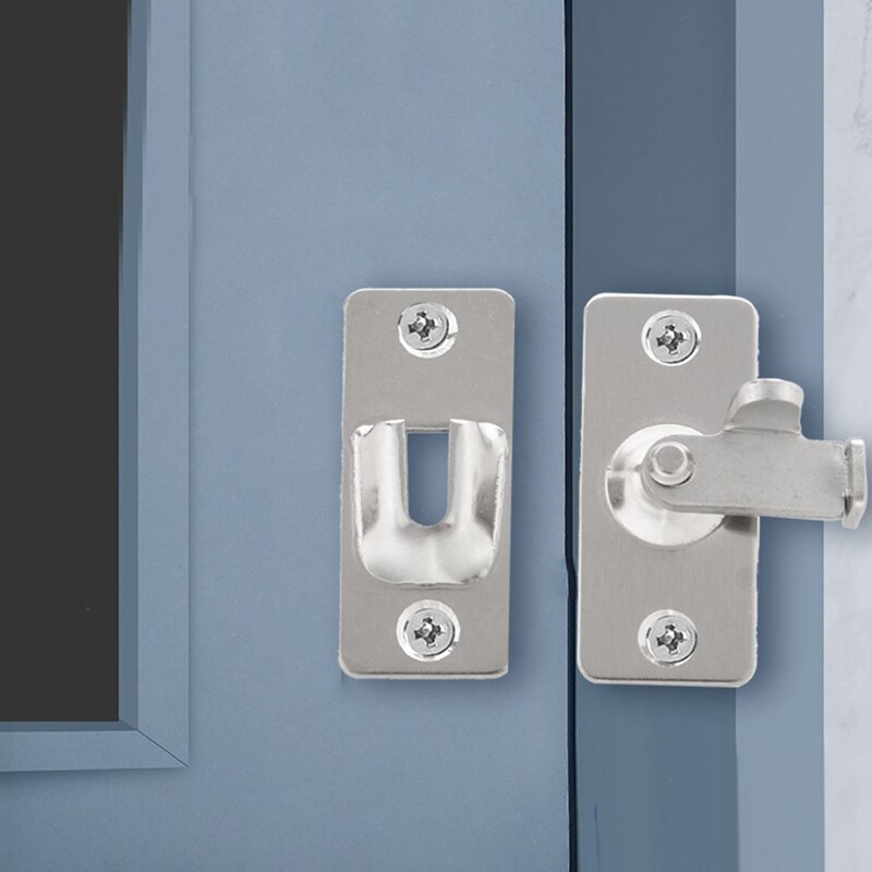 Hebilla de ángulo recto para puerta de habitación, 90 grados, adecuada para puerta de granero de baño, hebilla de puerta corredera, puerta de ángulo recto