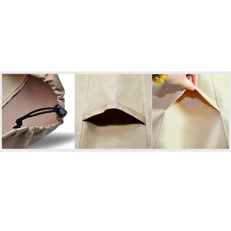 Skrzynia paleniskowa pokrowiec okrągły-210D tkanina Oksford ciężki obowiązek patio stół z paleniskiem na zewnątrz okrągły wodoodporny pasuje robić 34/35/36 Cal jodła