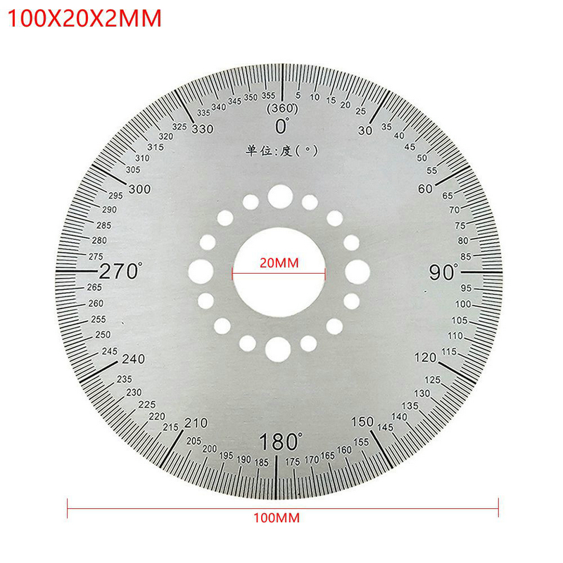 Diy diameter 70/100mm urtavla skala identifiering urtavla grader graderad cirkel skivgradskiva för maskinmätverktyg: Brun