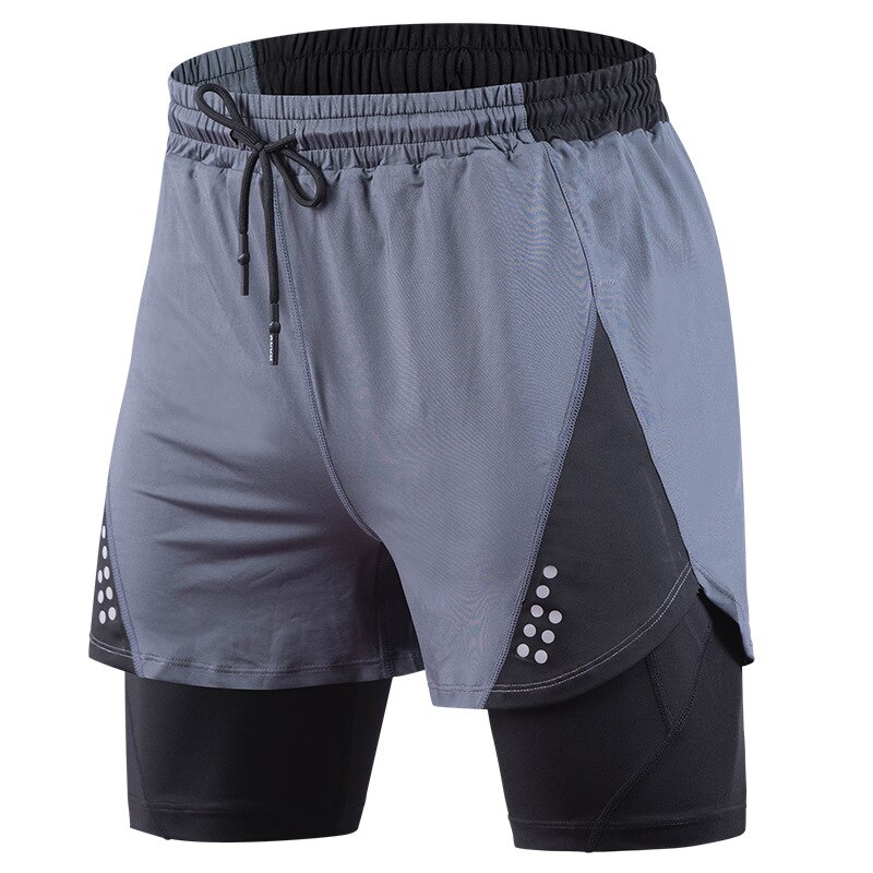 Running Shorts Men Sports Quick Drying Training Exercise Jogging Marathon Shorts with Longer Liner Shorts