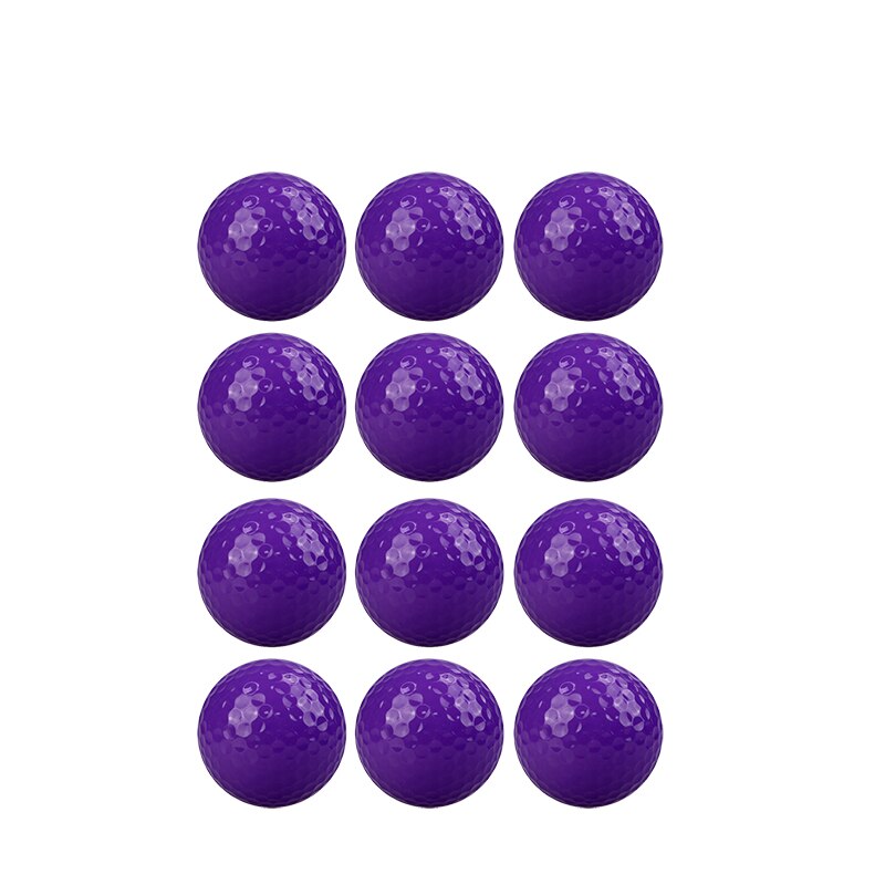 Crestgolf Crystal Golf Balls Practice Two-Piece Golf Ball Golf Mixed Color 12pcs/Pack: purple