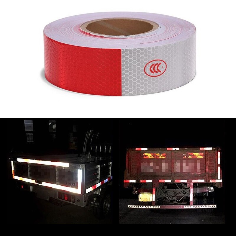 5CM Vehicle Truck Car Reflective Sheeting Road Traffic Construction Site Floor Wall Self-Adhesive PET Super Warning Safety Tape