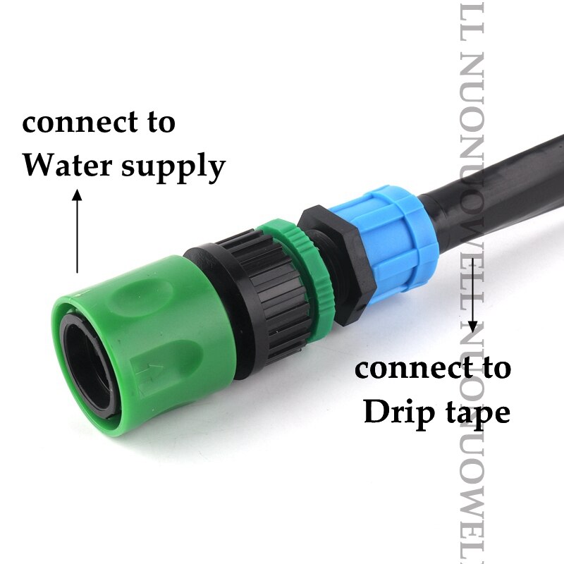 2 Stuks 16Mm Drip Tape Slang Connector Tuin Quick Connector Tuin Water Slang Adapter Connector Slang End Connector
