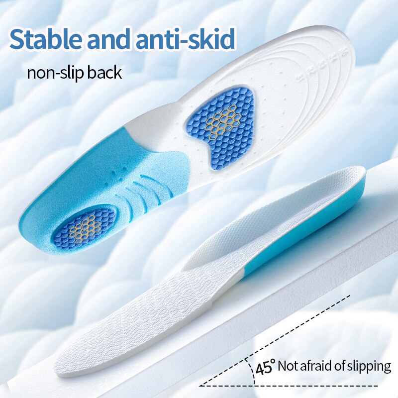 Children Memory Foam Sport Insoles Orthopedic Arch Support Shoes Pad Comfortable Heel Cushion Plantar Fasciitis Feet Care Insole