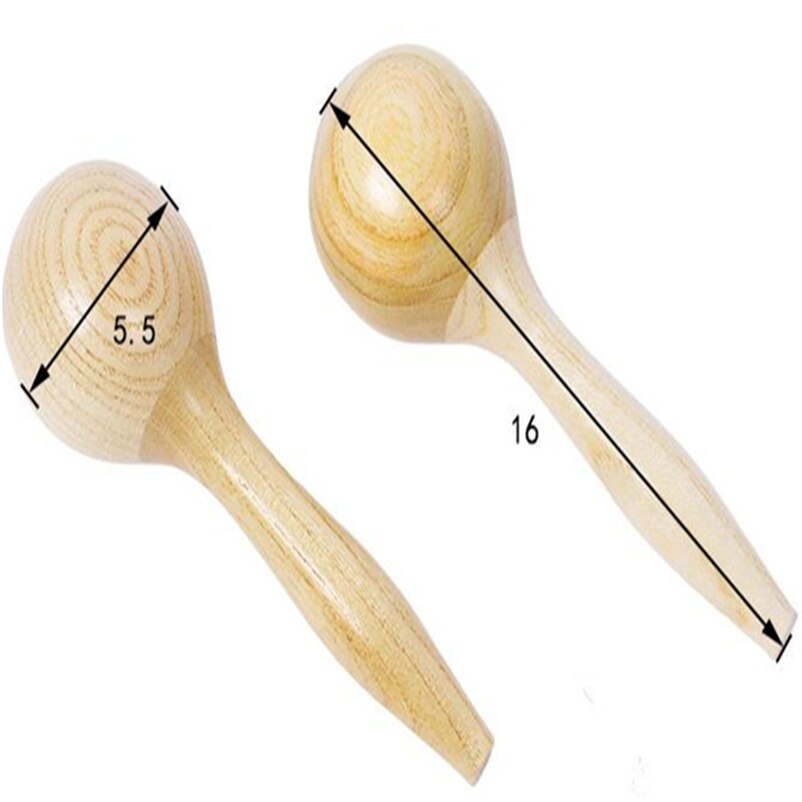 6 Stks/partij Baby Houten Maraca Hand Schudden Rammelaars Kids Kinderen Hout Kleur Zand Bal Educatief Speelgoed Z02