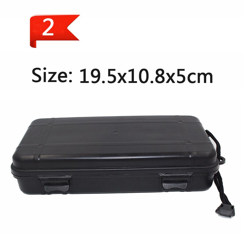 Universal Waterproof Anti Fall Black Plastic Storage Box Flashlight Light Torch Lamp Case Box 20*11*4.5cm lighting accessories: 2