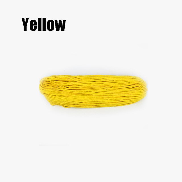5mm*100 yards färgglad vit bomullssnöre naturlig beige tvinnad sladd rep hantverk makramesnöre gör-det-själv hemdekorationsmaterial: Gul