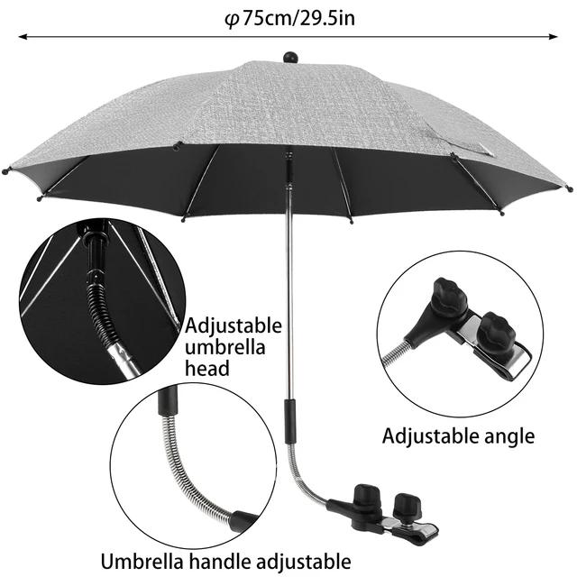 Soleil plage extérieur ombre parapluie Anti-Uv parapluie Camping plage avec pluie Protection solaire pince Parasol chaise équipement parapluie: Orange