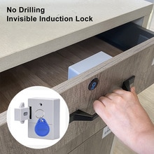 Cabinet Locks Invisible Electronic RFID Lock Hidden Keyless Drawer Door Locks Sensor Locker Cabinet Locks DIY Lock