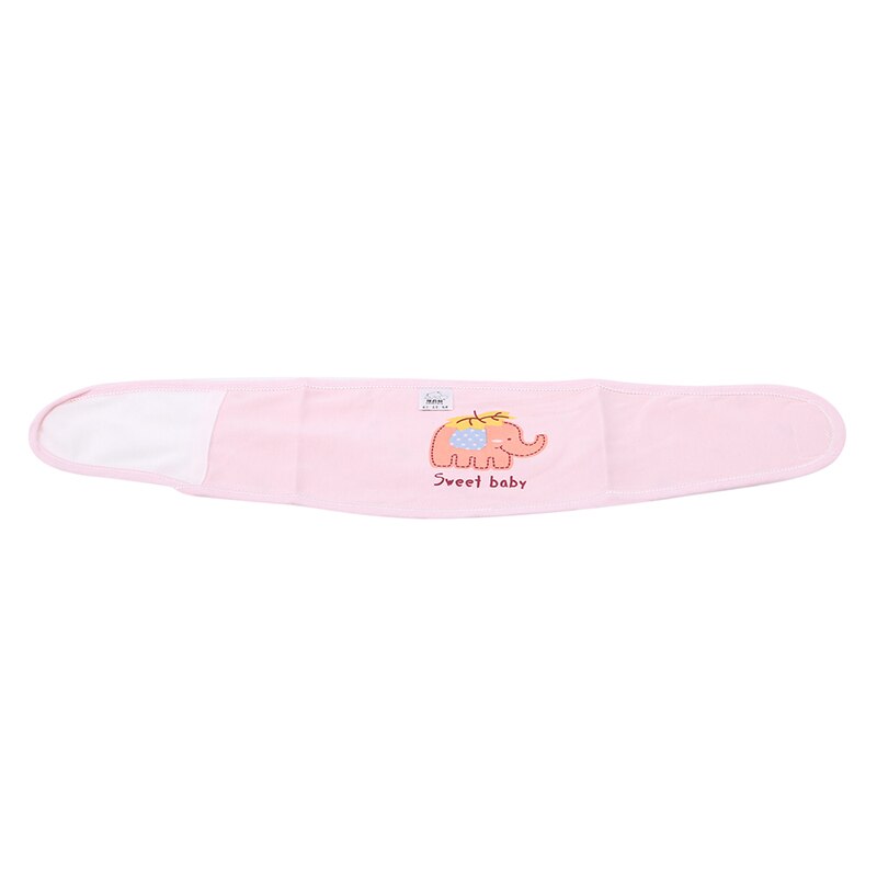 Verstelbare Baby Buikband Katoenen Buik Protector Band Soft Navel Guard Omtrek Riem Baby Buik Bands Slabbetjes: Elephant pink