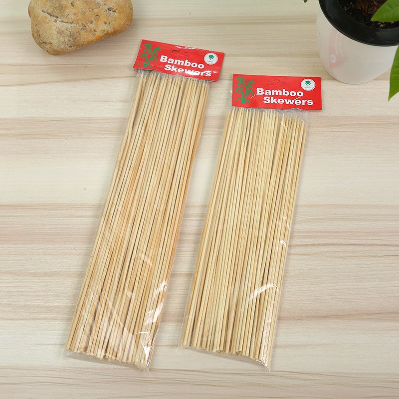 'The Best' Sturdy Bamboo Skewer Sticks BBQ Fruit Shish Kebab Natural Wood 25cm Sticks Barbecue Stick 889