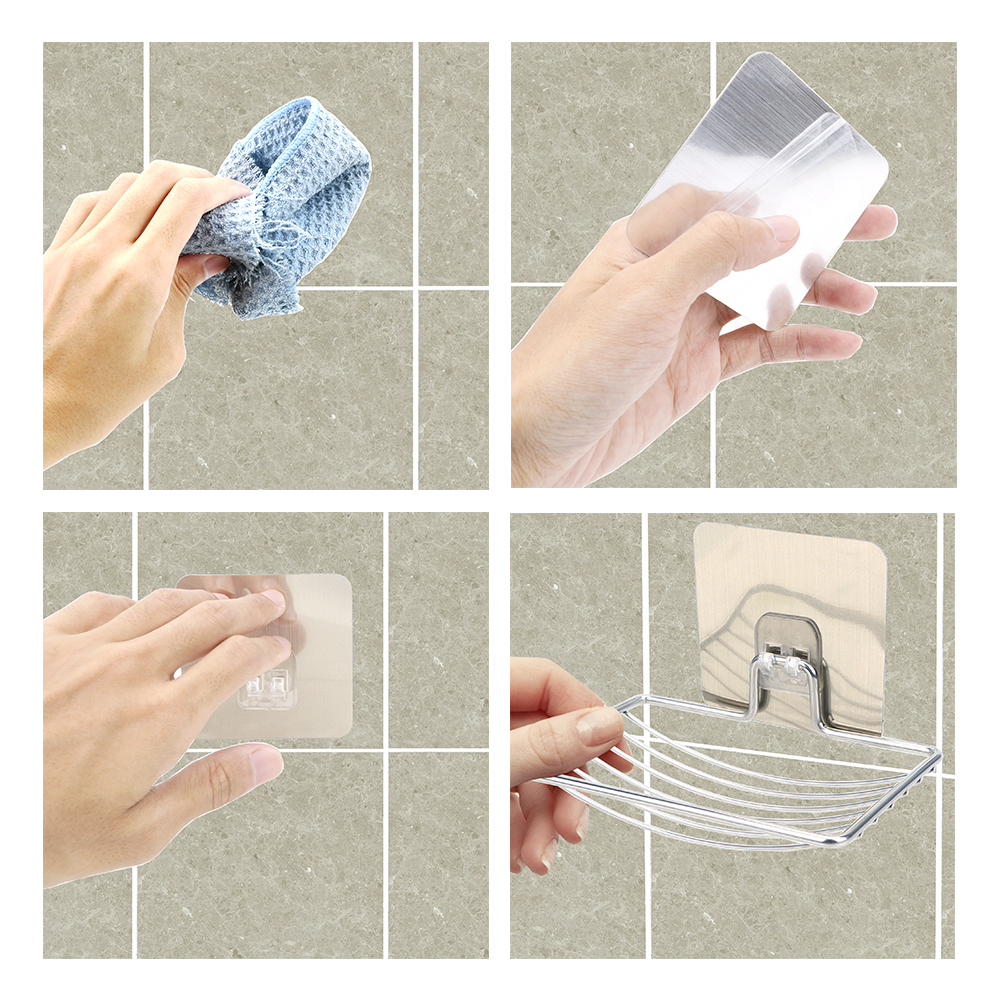 Mydelniczka ze stali nierdzewnej łazienka mydelniczka pudełko na talerze pojemnik schowek na ścianę uchwyt na półkę